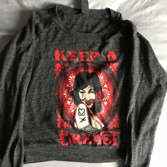 Obey Keep A Breast Long Sleeve Shirt - Picture 1 of 3